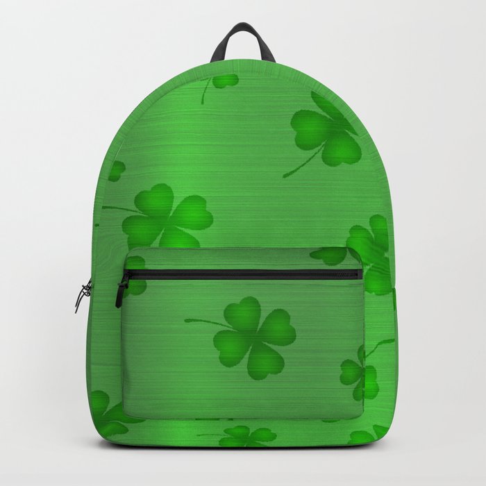 Green Silk Metallic Clover Modern Collection Backpack