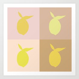 Lemon Pop Pixel Art Print
