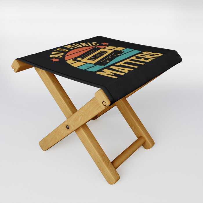 90's Music Matters Retro Cassette Tape Folding Stool