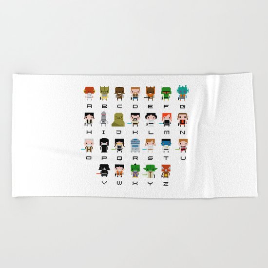 Star Wars Alphabet Beach Towel