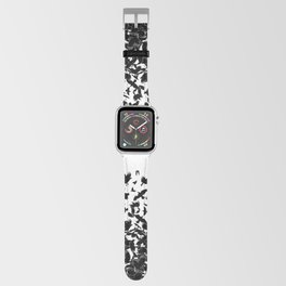 Raven Crow Flying Birds Abstract Goth Halloween Pattern Apple Watch Band