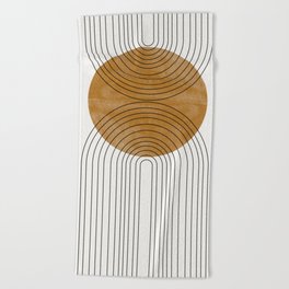 Abstract Flow / Recessed Framed  Beach Towel