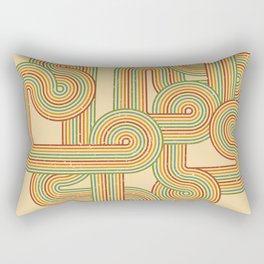 Never-ending Retro Rainbow Rectangular Pillow