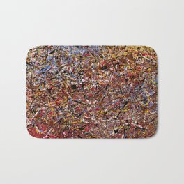 ELECTRIC 071 - Jackson Pollock style abstract design art, abstract painting Bath Mat | Abstract, Abstractart, Drippainting, Abstractprint, Abstractcanvas, Pollockfacemask, Dripping, Facemask, Splash, Jacksonpollock 