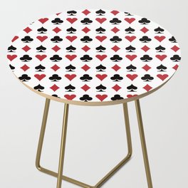 Playing Card Suit Symbols Side Table