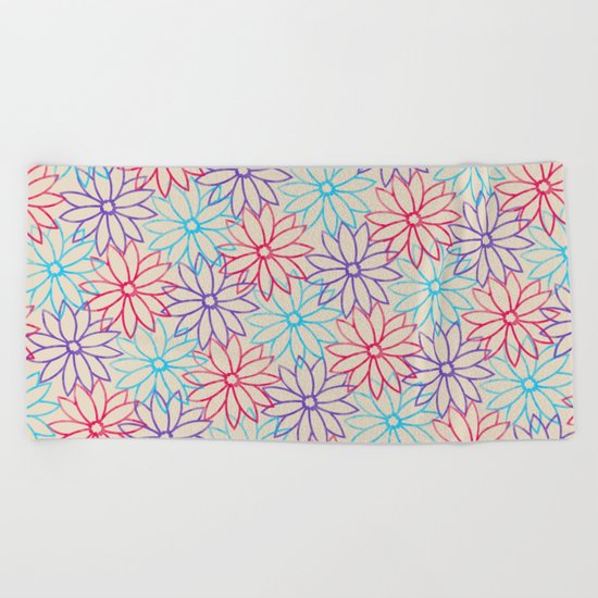 Floral pattern Beach Towel