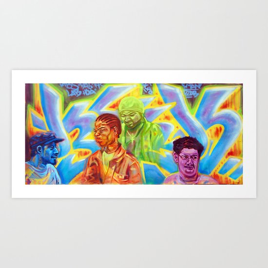 5 friends Art Print