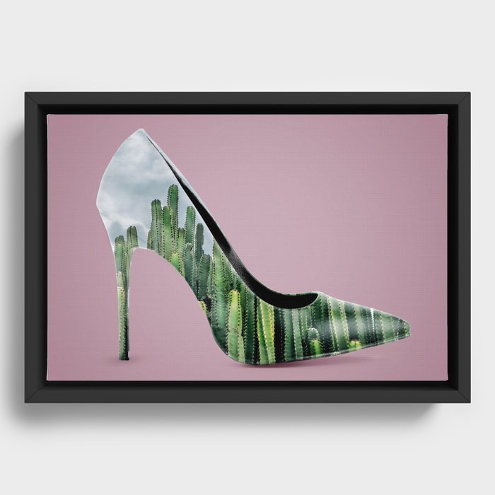 Cactus heel Framed Canvas