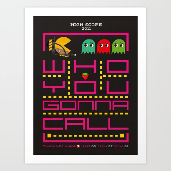 pacman ghostbuster Art Print