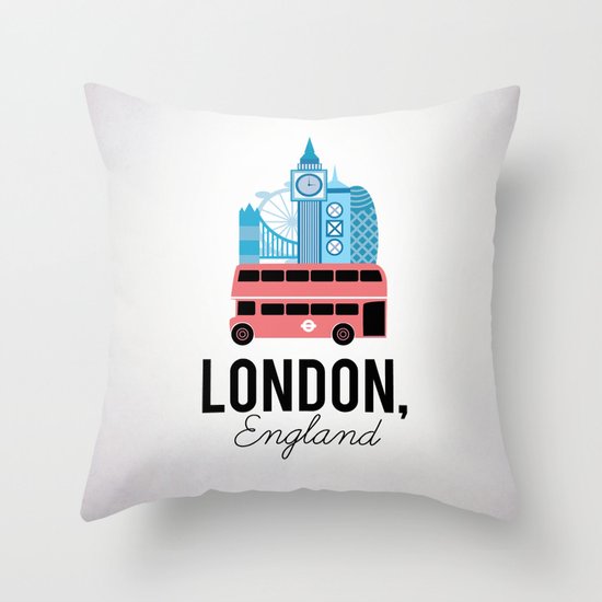 London, England Throw Pillow