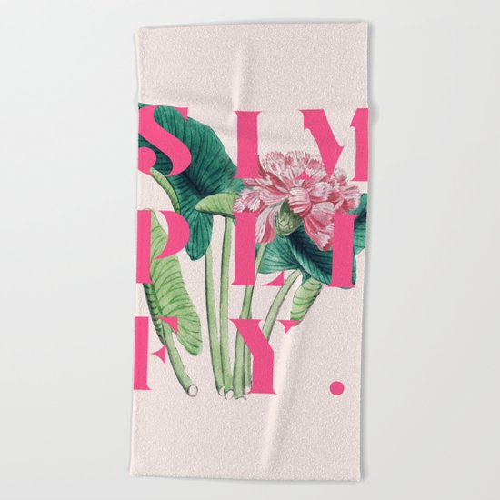 Simplify. #society6 #decor #buyart Beach Towel