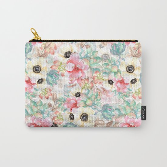 Yellow flowers. Watercolor Carry-All Pouch