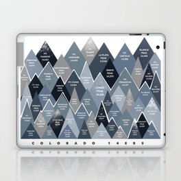 Colorado Fourteeners (14ers) Minimalist Print Map Laptop & iPad Skin