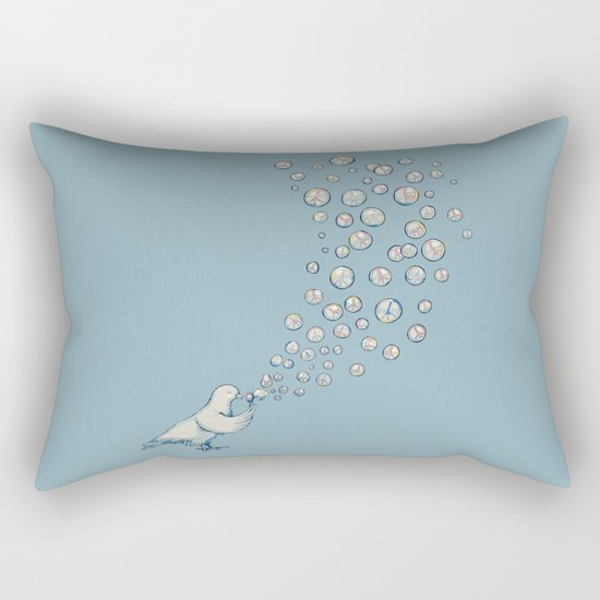 Bubbles Peace Rectangular Pillow