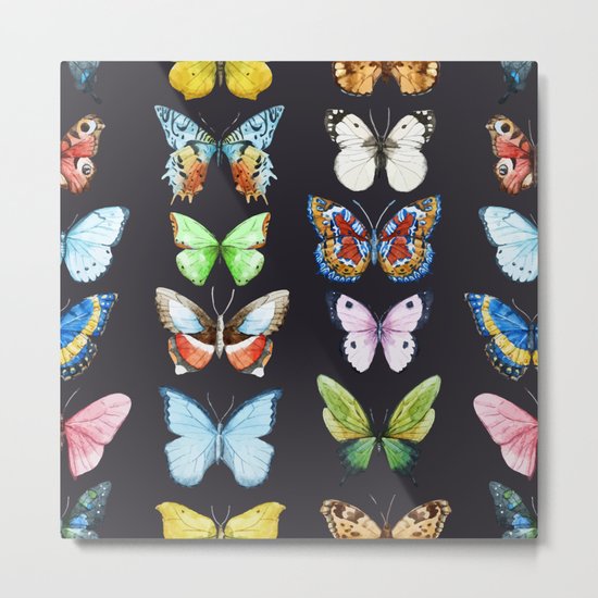 Butterfly Pattern 06 Metal Print
