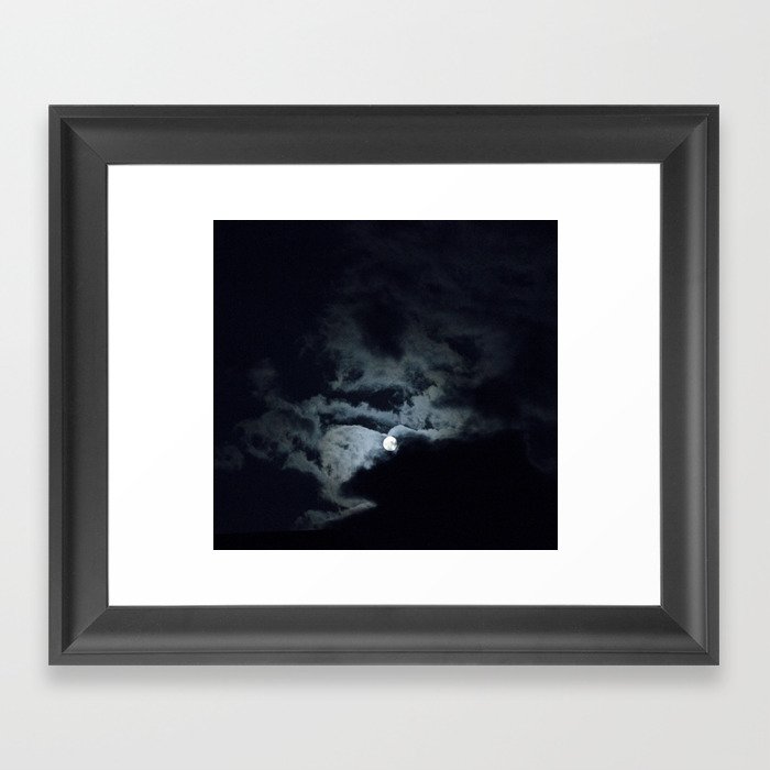 cloudy night Framed Art Print