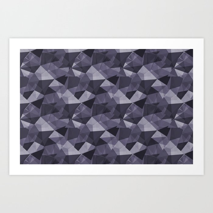 Abstract Geometrical Triangle Patterns 4 Va Mystical Purple Metropolis Lilac Dried Lilacs Art Print By Pipafineart