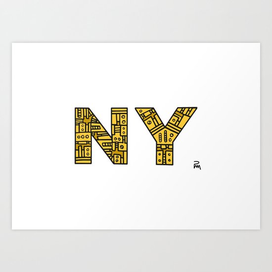 SNOW NY - PM Art Print