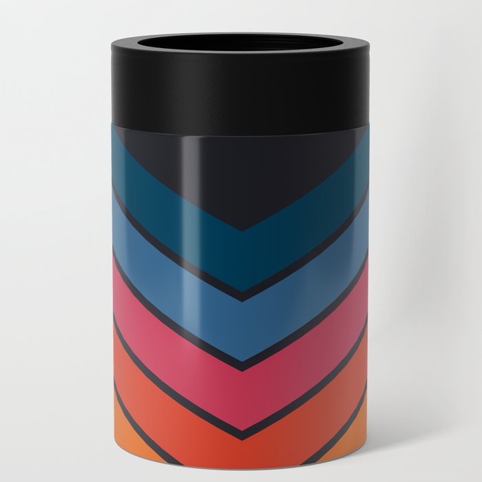 Durumba - V Shaped 70s Summer Style Retro Stripes Can Cooler