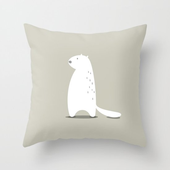 BEAVER Throw Pillow