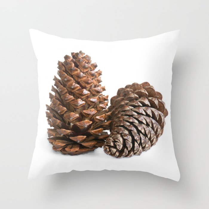 Two pinecones Throw Pillow