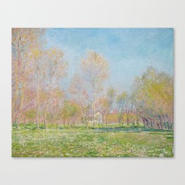 Claude Monet's Spring in Giverny (1890) famous painting Canvas Print