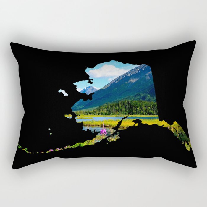 Alaska Outline - God's Country Rectangular Pillow