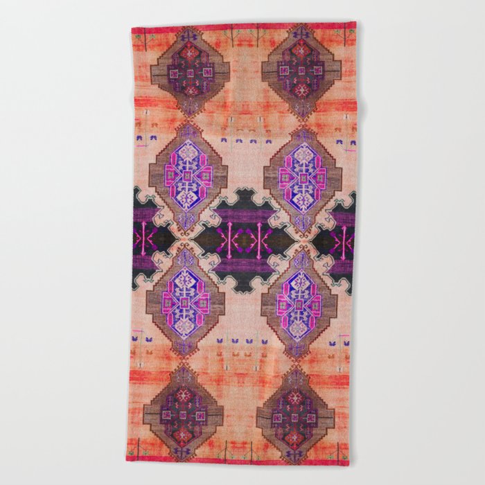 N280 - Heritage Oriental Traditional Berber Moroccan Fabric Style Beach Towel