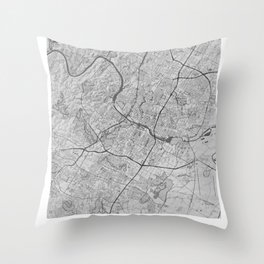 Austin city map sketch Throw Pillow