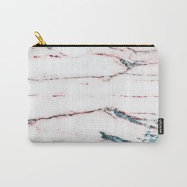Zinfindel Blush and Seafoam-Blue Marble Carry-All Pouch