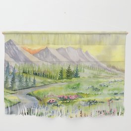 Impressionist Mountain Landscape  Wall Hanging