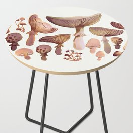 Watercolor Mushrooms Side Table