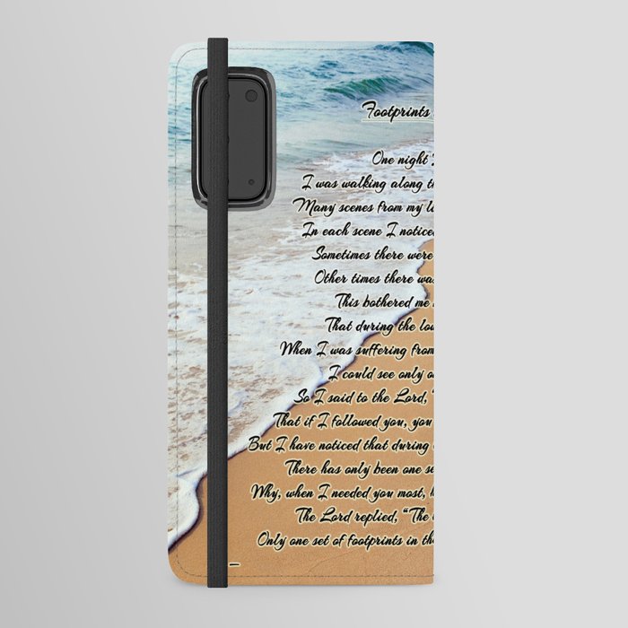 Footprints in The Sand Android Wallet Case