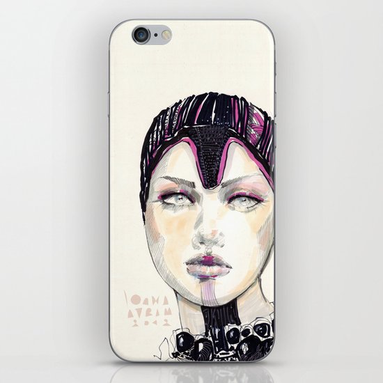 Fashion illustration iPhone & iPod Skin
