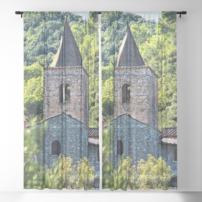 Medieval Gothic Abbey of San Cassiano, Narni, Italy Sheer Curtain