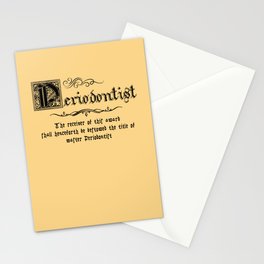 Medieval Master Periodontist Stationery Cards