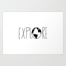 Explore the Globe x BW Art Print