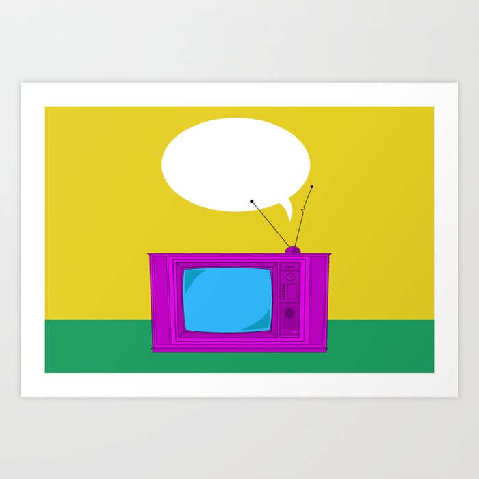Retro TV Art Print