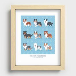 Aussie Shepherds Recessed Framed Print