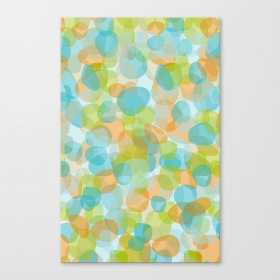 Pebbles Turquoise Canvas Print