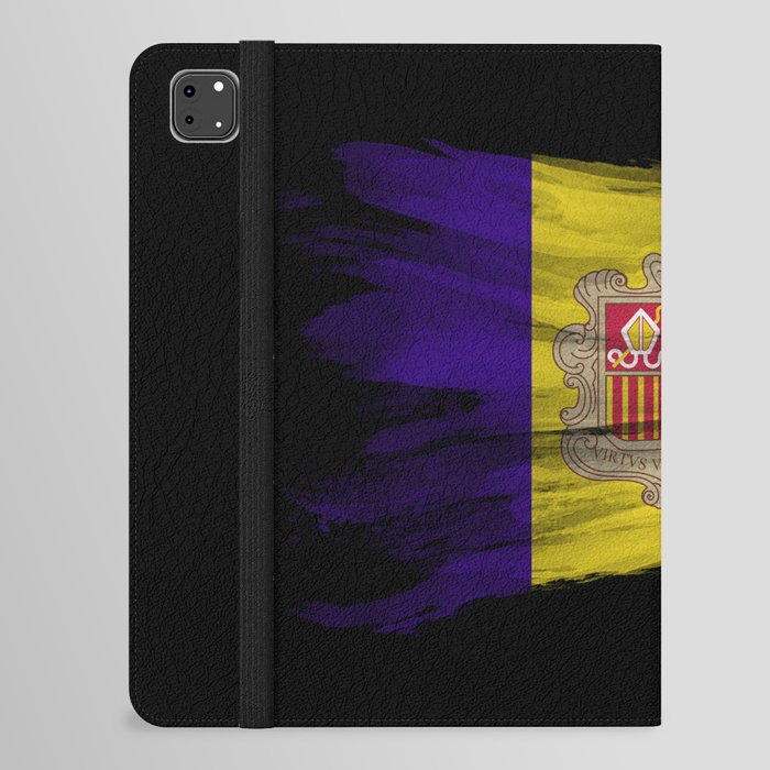 Andorra flag brush stroke, national flag iPad Folio Case