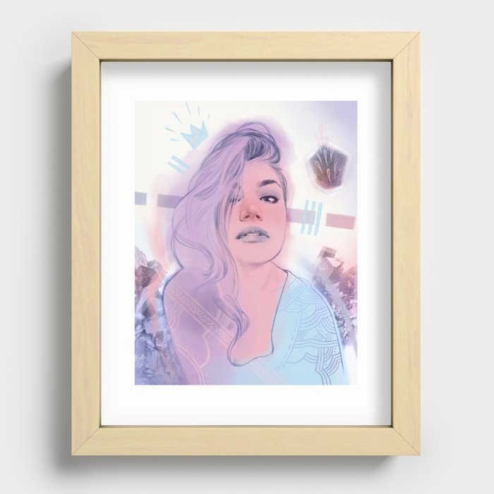 Blue Queen Recessed Framed Print