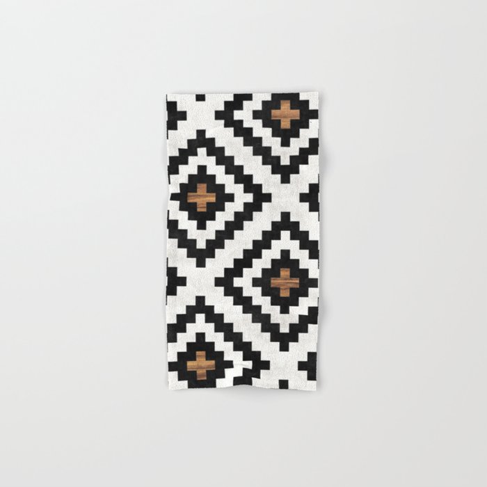 Urban Tribal Pattern No.16 - Aztec - Concrete and Wood Hand & Bath Towel