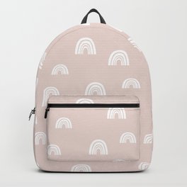 Boho Pink Rainbow - Pink & White Rainbow Pattern - Kids Rainbow Nursery Backpack