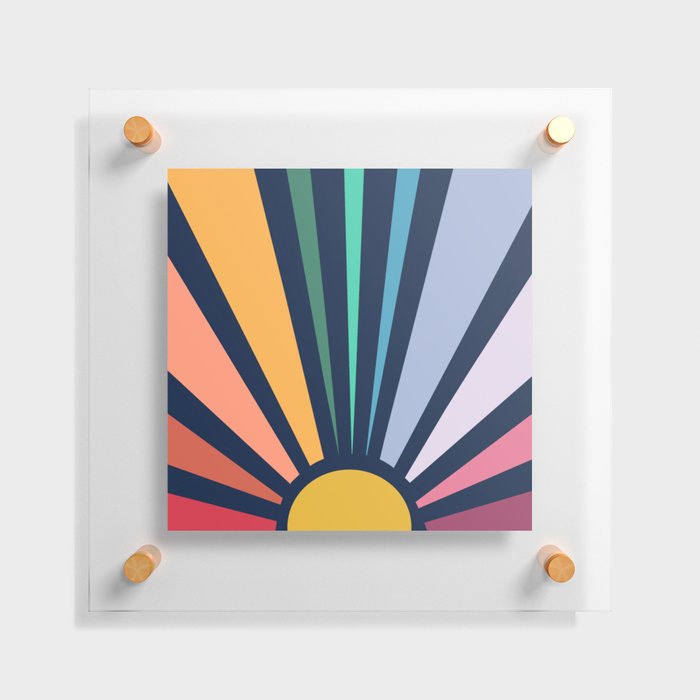 Rainbow Sunshine Floating Acrylic Print