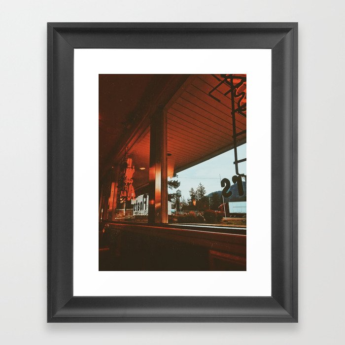 Oakridge Diner , Oregon Framed Art Print