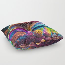 Psychedelic Mushrooms Floor Pillow