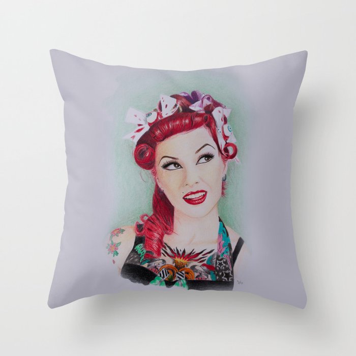 pinup sweety Throw Pillow