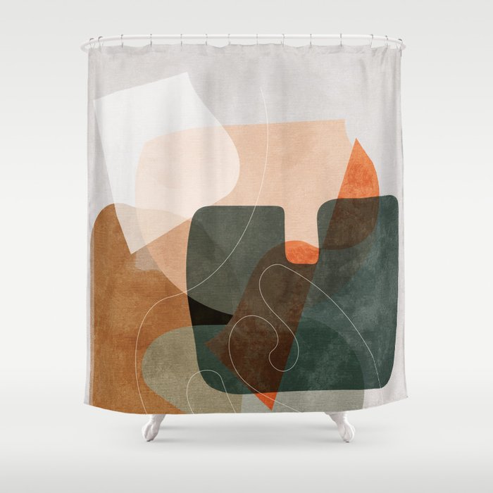 minimal shapes III Shower Curtain