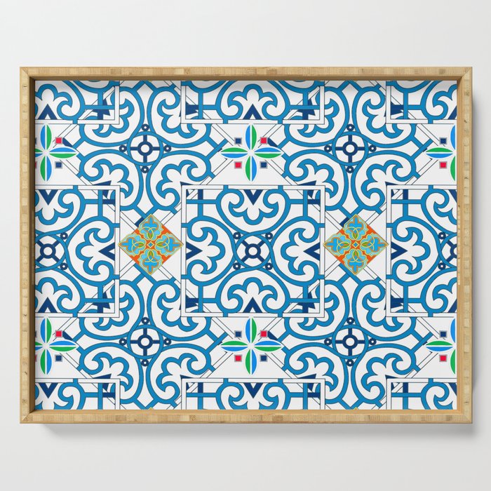 Italian,Sicilian art,majolica,tiles,Moroccan tiles  Serving Tray